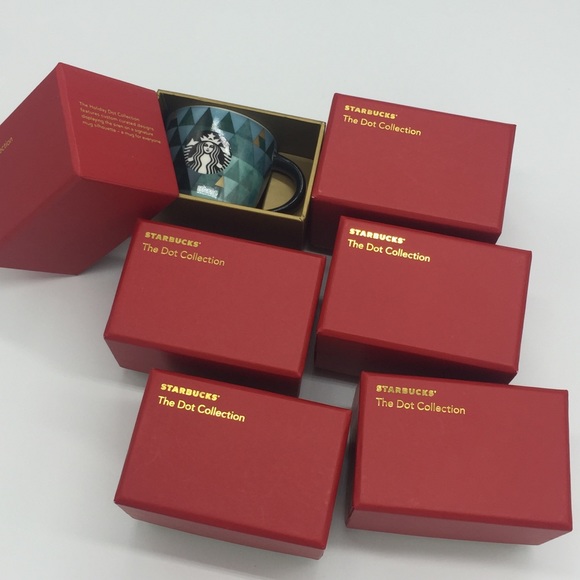 Starbucks The Dot Collection 3oz Mini Coffee Espresso Mugs Set of 6 - Picture 5 of 7